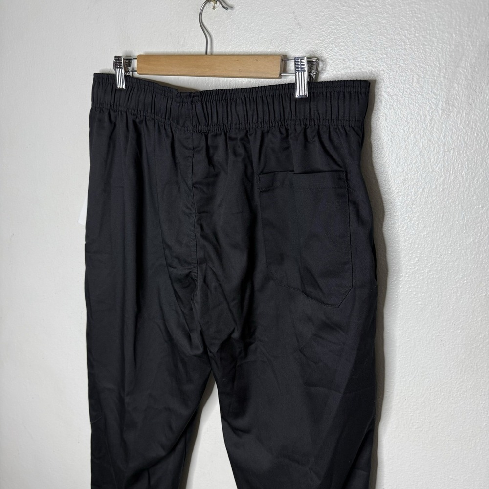 New Chef Works Black Pull On Pants Polyester Cotton Pockets Size XL - Picture 5 of 10